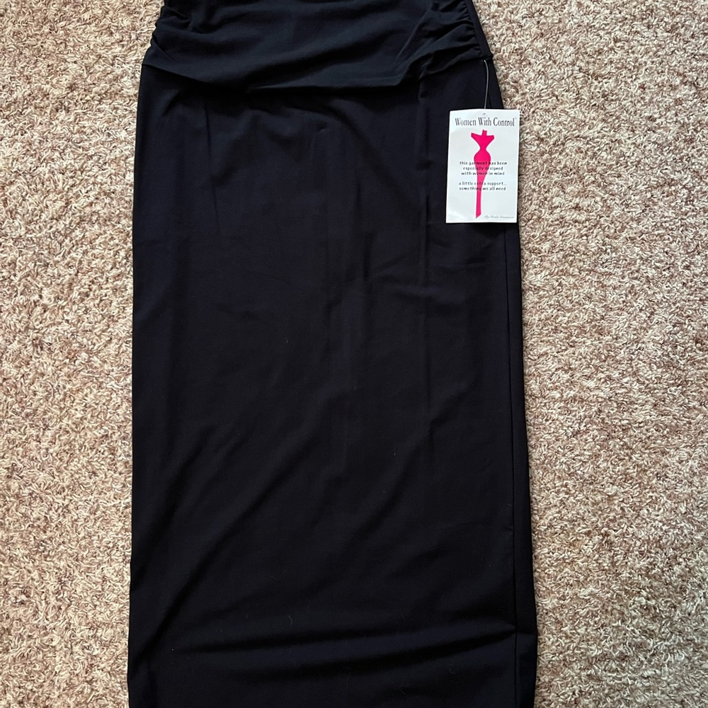 Women with Control Black Maxi Skirt